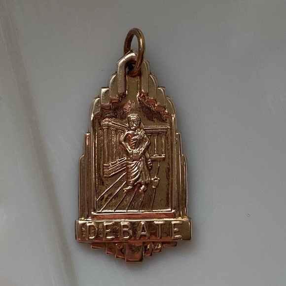 Vintage Debate Gold Filled Pendant - Picture 4 of 7